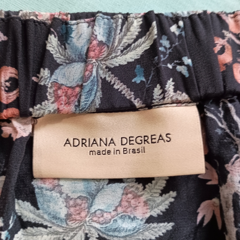 Adriana Degreas Black Floral Silk Midi Skirt - Picture 8 of 10